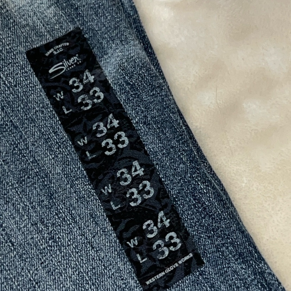 NWT SILVER JEANS👖 DISTRESSED RIPPED BOOTCUT TUESDAY JEANS Women’s 14 W34 L33 - Picture 13 of 15